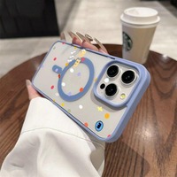 Coque de téléphone magnétique simple motif Teckel, étui de protection anti-chute mignon imprimé chiot pour iPhone 14 15 16 17 18 Pro Max