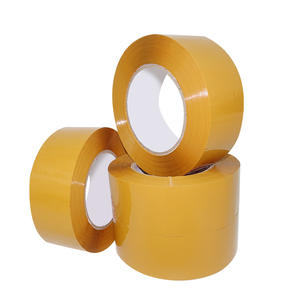 공장에서 만든 베이지색 판지 씰링 테이프 고강도 아크릴 단면 물류 포장 테이프 48MM 50MM 72MM 너비 - Product Image 1