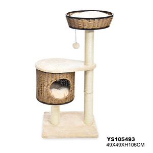Yeni kağıt halat doğal Rattan kase şekilli levrek kedi ağacı mobilya Scratcher - Product Image 2