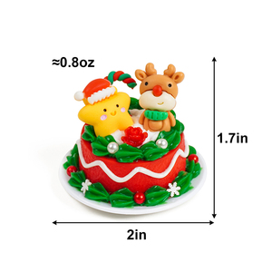 Oferta Especial: Llavero de PVC con Forma de Pastel de Navidad, Juguete de Comida Falsa Divertido, Adorno de Plástico para Decoración Navideña, Regalo para - Product Image 3