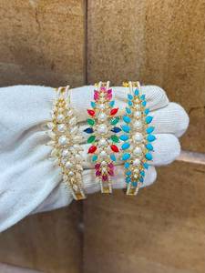 Wholesale Jaipuri Gold Plated Pearl Charm <b>Bracelet</b> Women Handmade Cute Indian Fashion Jewelry OEM ODM Manufacturer Supplier - Product Image 6