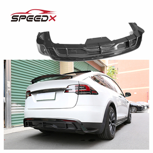 Difusor de Fibra de Carbono Seca para Tesla Model <span class=keywords><strong>X</strong></span>, Kit de Carrocería, Modelo <span class=keywords><strong>X</strong></span> 23-25, Difusor de Parachoques Trasero de Fibra de Carbono Seca - Product Image 1