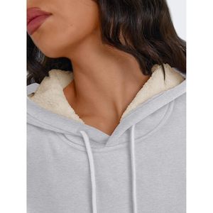 Sudadera de seda de Invierno para mujer a la moda Queen XS Casual cálido jersey de manga larga forro polar Sherpa bordado ajuste suelto - Product Image 3
