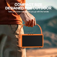 Enceinte portable rétro ABS W2 Bluetooth 40W avec son DSP, stéréo TWS, contrôle à 3 boutons, prise en charge USB, TF, FM, AUX, enceinte sans fil portable