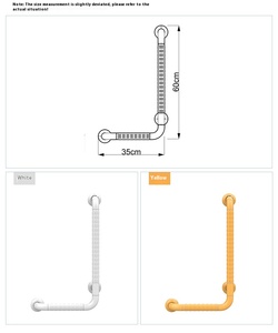 金属製ABSナイロンフォールドアウトグラブバーバスルーム用安全ハンディキャップ & 障害者用モビリティトイレットアシストハンドレール - Product Image 1