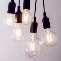 Ampoules à filament vintage Edison G80 en plastique pour éclairage AC/DC, bases E27 et E14, vente en gros pour entrepôts