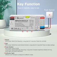Pengontrol LED GL-C-601P Gledopto ZigBee 3.0 RGBW RGBCCT RGB WWCW Satu Warna, Peredup LED, Bekerja dengan Sakelar Tekan