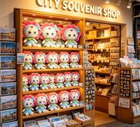 Boneka Bunga Padang Rumput, Hewan Boneka Berbulu, Kepala Kelopak Merah Muda, Mata Biru, Gaun Peri, Bantal Kawaii, Dekorasi Anak, Hadiah