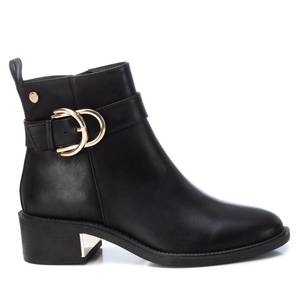 Stivaletti bassi da donna Xti neri 143103 in pelle con tacco largo alla moda - Product Image 1