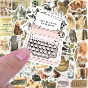 Acción de Gracias dibujos animados vinilo diario pegatinas 50 unids/bolsa logotipo personalizado impermeable Turquía decoración para el hogar vacaciones - Product Image 4