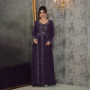 Vestidos de noche elegantes europeos y americanos con bordados de lentejuelas pesadas para mujer - Product Image 5