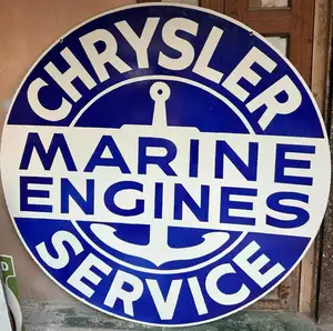 Mesin laut Chrysler porselen Enamel kustom kualitas Premium grosir iklan penanda logam layanan dari India