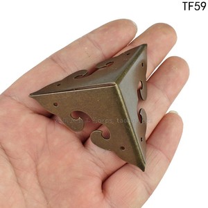 Chinese Style Metal <b>Corner</b> Braces 8cm 6.6cm 4.4cm 3.5cm Bronze Color Furniture Hardware Decorative Ornaments - Product Image 4