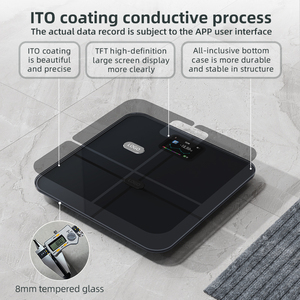 अद्वितीय 250 किलोग्राम ब्लूटूथ-कनेक्टेड इलेक्ट्रॉनिक बाथरूम पैमाने के साथ बड़े टैफ्ट डिजिटल डिस्प्ले स्मार्टफोन ऐप वजन पैमाने के साथ - Product Image 4
