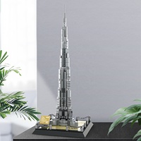 La tour Burj Khalifa : Mini-briques créatives, architecture mondialement connue, jouet DIY de qualité stable, ne blesse pas les mains