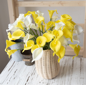 Pu Mini <span class=keywords><strong>Calla</strong></span> <span class=keywords><strong>Lily</strong></span> Hoa Nhân Tạo Bán Buôn Bó Hoa Cưới Trang Trí Nội Thất Máy Tính Để Bàn Sân Khấu Backdrop Thủ Công Mỹ Nghệ Tinh Tế - Product Image 1