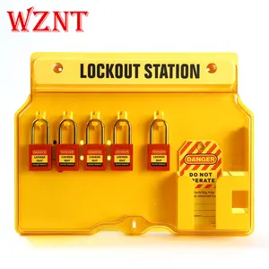 NT-LS01 צהוב 4 מנעול Loto בטיחות נעילת Tagout נעילה החוצה תג החוצה תחנה