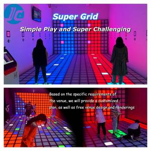 เกมพื้นโฮโลแกรม <span class=keywords><strong>3</strong></span> <span class=keywords><strong>มิติ</strong></span> LED กระโดดข้ามแม่น้ำลาวาเสมือนจริง กระเบื้องพื้น LED แบบอินเทอร์แอคทีฟ เมกะกริด แอคทิเวทเกม - Product Image 5
