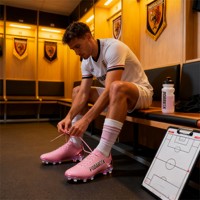 Chaussures de football en gazon synthétique personnalisées en usine, OEM, pas chères, fabriquées en Chine, pour l'entraînement, le futsal, le football en plein air, pour hommes