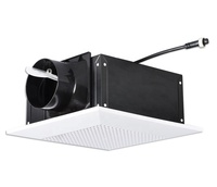 Ventilateur de plafond solaire blanc SIPL, flux axial, moteur DC sans balais, pales en plastique, panneau solaire 40W, câble 6m, 290x290x160mm