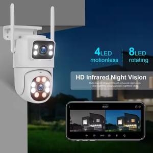 ICSEE 6MP Heim-HD-Sicherheits-CCTV-PTZ-Doppellinsenkamera mit Zwei-Wege-Kommunikation, Kabellose Vollfarb-Nachtsicht-Außen-WLAN-Kamera - Product Image 2