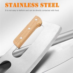 Tagliapizza Professionale in Acciaio Inox con Manico in Legno, Resistente e Lavabile in Lavastoviglie - Product Image 4