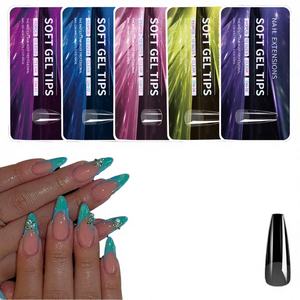 550 capsules d'ongles artificiels en ABS semi-mat, formes amande, French, cercueil, couvrance totale, pour <span class=keywords><strong>extension</strong></span>, certifiées CE - Product Image 4