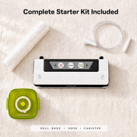 Machine à sceller sous vide électrique portable automatique pour la conservation des aliments, avec coupe-sac intégré, compacte, faible bruit, en plastique, pour usage domestique