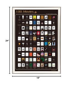 100 Películas Scratch Off Poster Top Movie Bucket List Poster Movie Scratch Off Poster con Easy Off Foil - Product Image 5