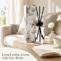 Diffuseur de roseaux écologique, huile essentielle naturelle durable, flacon en verre réutilisable, parfum d'intérieur vert, recharge