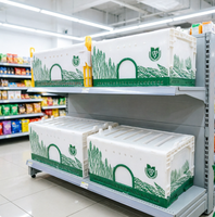 Caisse de transport en plastique ondulé jetable en PP écologique pour l'agriculture, pliable, pour légumes