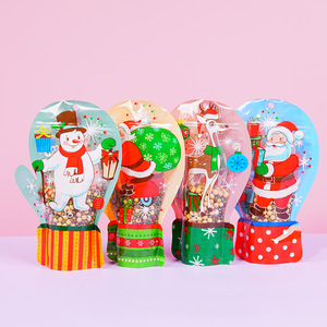 Sacs cadeaux de Noël et gants, sacs en plastique auto-scellants, fabriqués en matériau PETPE auto-scellant, utilisés pour l'emballage des fêtes - Product Image 1