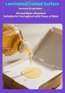 Boîte en papier kraft avec barrière anti-graisse enduite de PE, facile à assembler, adaptée aux aliments, pour la vente au détail de pâtisseries, gâteaux, beignets et desserts - Product Image 6