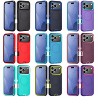 Étui magnétique pour iPhone 17 Pro 18 Pro Max, aimant 2400G, finition mate, anti-traces de doigts, protection antichute renforcée aux coins en TPU et PC