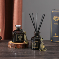 Prix bon marché huile de parfum sans feu parfum diffuseur de parfum noir roseau ensemble de parfum avec boîtes d'emballage