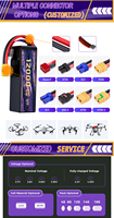 Batterie Lipo RC professionnelle Hosopow Factory OEM ODM 4200mAh 100C 3S 11.1V avec connecteur XT60 XT90 pour drone