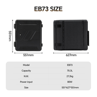 Congélateur portable EB73 Alpicool 12V DC à compresseur, réfrigérateur électrique pour voiture, double zone, Medicooler, réfrigérateur portable pour camping-car, OEM/ODM