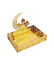 Plateau créatif pour la nourriture du Ramadan, plat islamique pour l'Aïd, fournitures pour desserts, en-cas et pâtisseries pour les fêtes du Ramadan