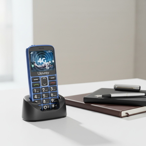 Téléphone 4G LTE pour seniors avec grande batterie, double carte SIM, appareil photo, radio FM, bouton SOS, prise en charge de 7 langues, station de charge - Product Image 2