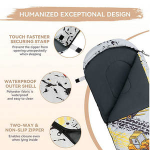 <span class=keywords><strong>Sac</strong></span> <span class=keywords><strong>de</strong></span> <span class=keywords><strong>couchage</strong></span> <span class=keywords><strong>pour</strong></span> enfants, printemps automne hiver, camping en plein air, épais et chaud, <span class=keywords><strong>sieste</strong></span> scolaire en intérieur, dessin animé, température constante, portable - Product Image 6