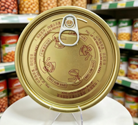 401 #   Capsules de boîte de conserve EOE en fer blanc de 98,9 mm, double dorure, à motif découpé, à ouverture facile, pour boîtes de haricots