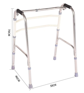 Venta de fábrica Marco de acero Marco para caminar Marco de servicio pesado Plegable Terapia de rehabilitación Suministros Walker <span class=keywords><strong>Rollator</strong></span> - Product Image 3
