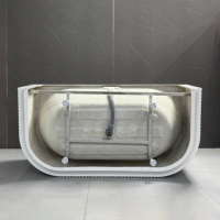 Twowinco - Bañera Ergonómica de Diseño Minimalista de Alta Gama, Cómoda y Resistente a los Arañazos