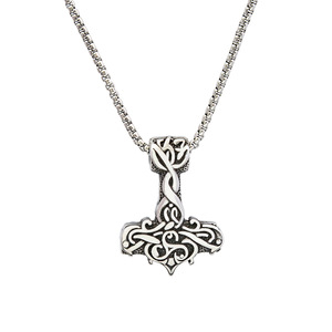 Yunnique – collier avec pendentif marteau de Thor en acier inoxydable, bijoux unisexes à la mode, style nordique, symbole viking, pour hommes et femmes - Product Image 5