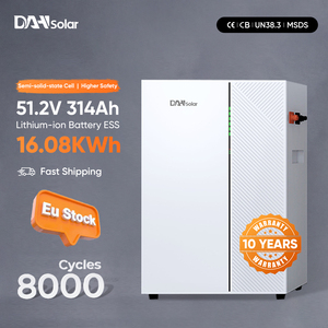 Bateria DAH Solar 51.2v Lifepo4 314ah 16kwh Estoque na UE Garantia de 10 Anos Sistemas de Energia Solar Residenciais Montados na Parede - Product Image 1
