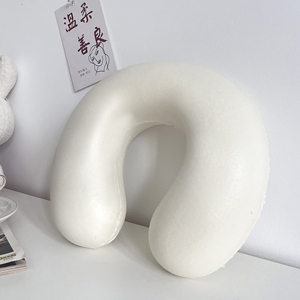 Hot Selling Customized U-<b>Shaped</b> Memory Foam Neck <b>Pillow</b> Short Plush Anti-Snore Removable Washable Therapy Functional Positioner - Product Image 4