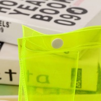 Faible MOQ, seulement 50 pièces, trousse de toilette en PVC transparente personnalisée, colorée, néon, pour cosmétiques, maquillage, soins de la peau, sac cadeau en plastique imperméable