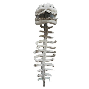 Linda Máscara de Esqueleto de Dinosaurio de Peluche Gris Claro para Disfraces y Diversión - Product Image 5