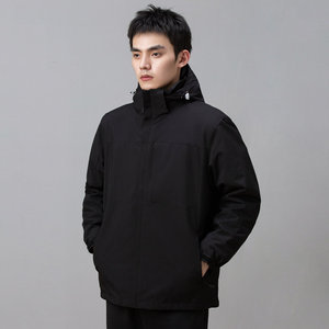 Outdoor 3 In 1 Mountaineering <b>Jacket</b> For Men Thickened Windproof <b>Waterproof</b> Detachable Liner Full Sleeve - Product Image 1