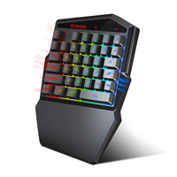 Redragon — clavier de jeu K99 avec une main, adaptateur, pour PC, tablette mobile, 35 touches avec souris filaire